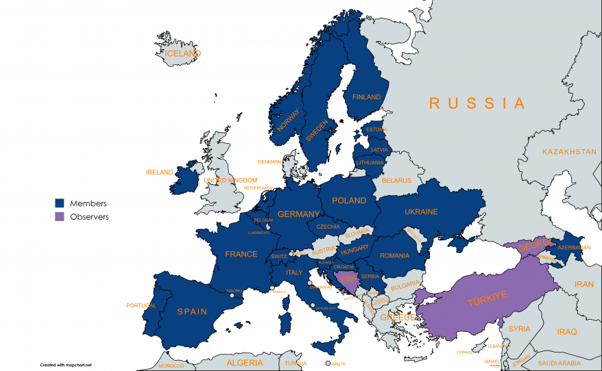 eurodoc members map