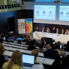 Nicola Dengo, Eurodoc General Board Member and Skills Officer speaks at the panel discussion on the future of doctoral training during KRECon 2022