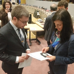 Sebastian Dahle and Mariya Gabriel