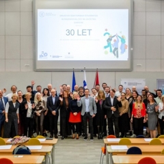 Members of the first managing board of the association of young researchers in Slovenia 