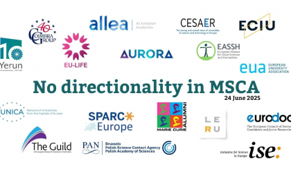 Eurodoc supports "No directionality in the MSCA programs"